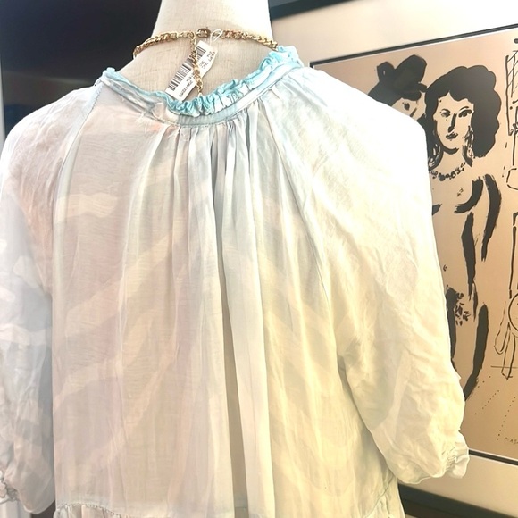 Oliphant,Ombre Silk Dress ,Exotic Silk/Cotton Blend, Pockets, Semi-Sheer,Size S - Picture 15 of 15